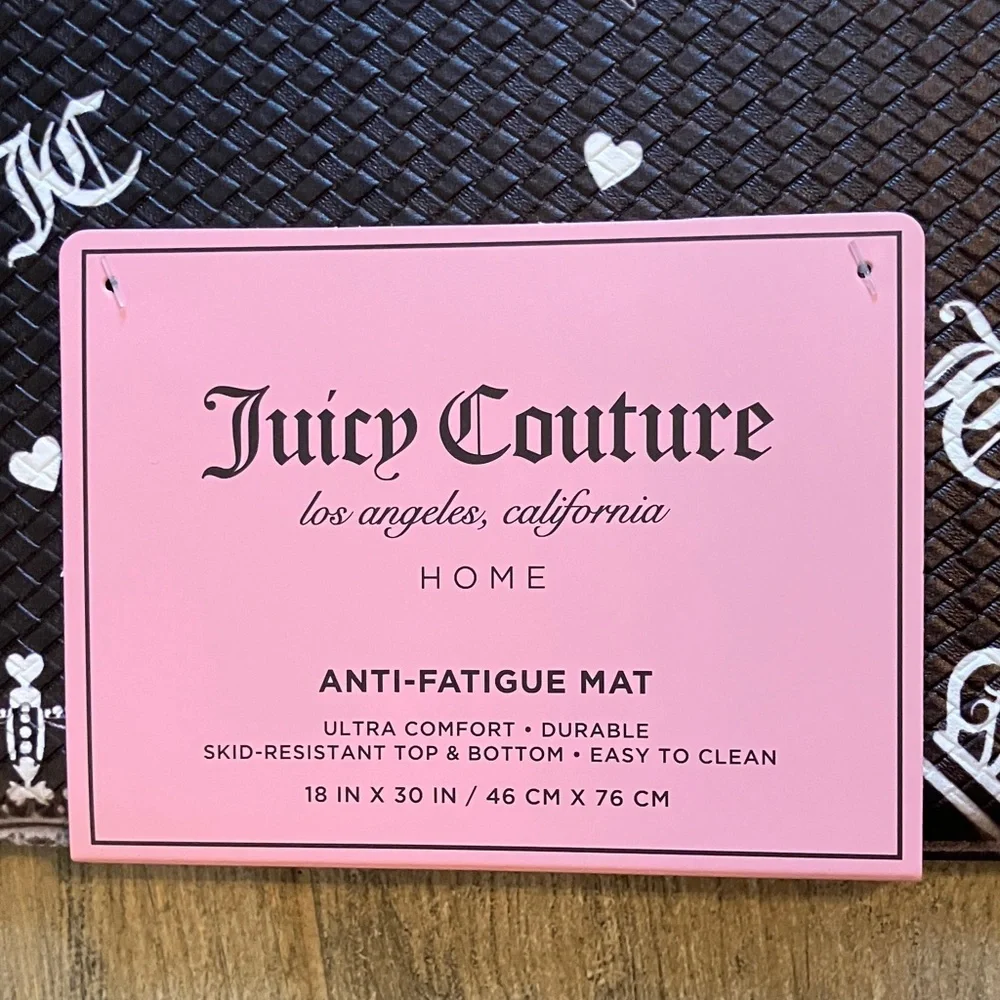 🤎Juicy Couture large anti-fatigue mat bathroom mat doormat kitchen rug NWT